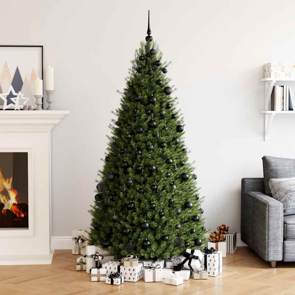 111 Piece Christmas Bauble Set Black Polystyrene