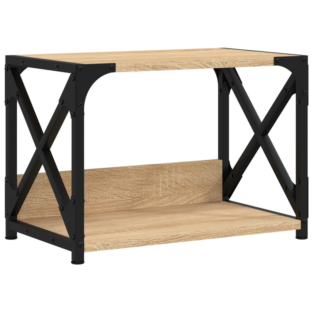 Printer Stand 2-Tier Sonoma Oak 17.3"x10.2"x12.4" Engineered Wood