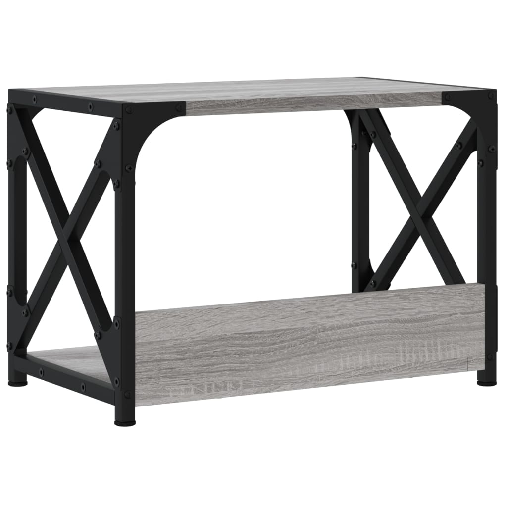 Printer Stand 2-Tier Gray Sonoma 17.3"x10.2"x12.4" Engineered Wood