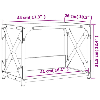 Printer Stand 2-Tier Gray Sonoma 17.3"x10.2"x12.4" Engineered Wood