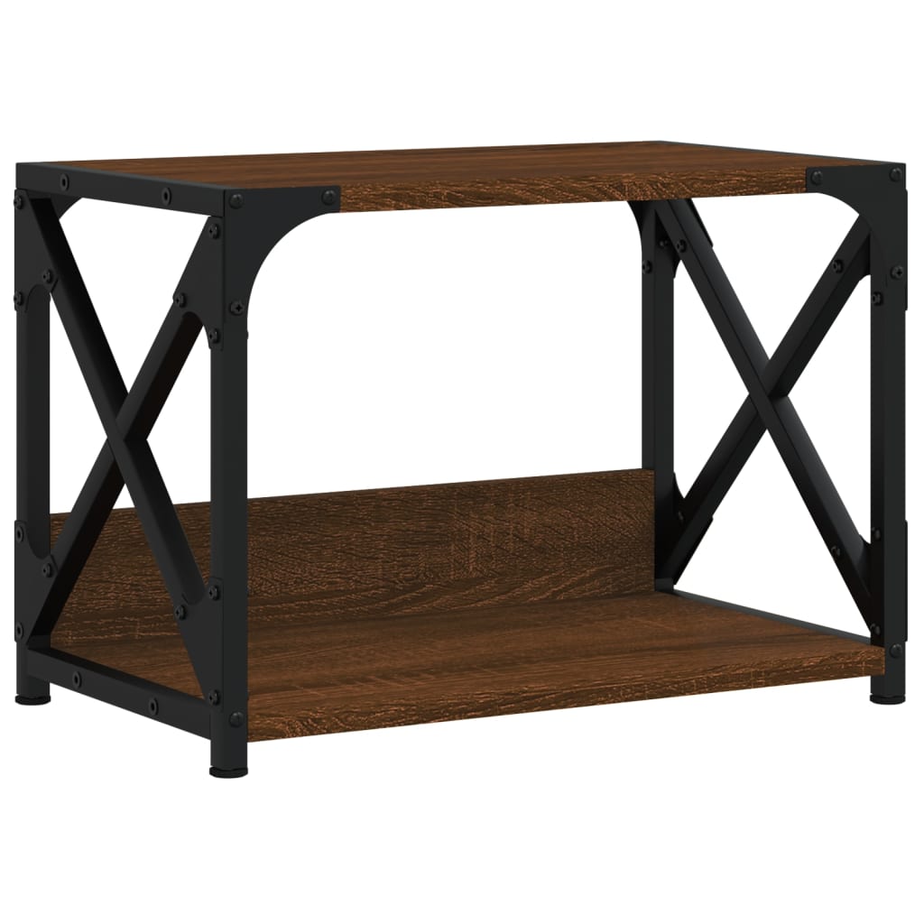 Printer Stand 2-Tier Brown Oak 17.3"x10.2"x12.4" Engineered Wood