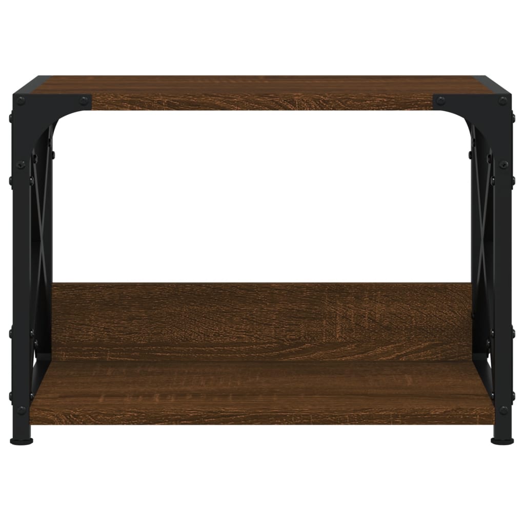 Printer Stand 2-Tier Brown Oak 17.3"x10.2"x12.4" Engineered Wood