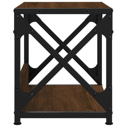 Printer Stand 2-Tier Brown Oak 17.3"x10.2"x12.4" Engineered Wood