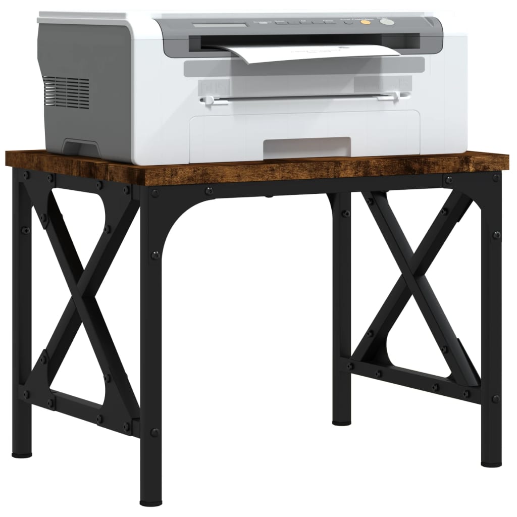 Printer Stand Smoked Oak 15.7"x11.8"x12.2" Engineered Wood