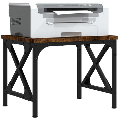 Printer Stand Smoked Oak 15.7"x11.8"x12.2" Engineered Wood