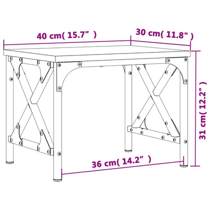 Printer Stand Smoked Oak 15.7"x11.8"x12.2" Engineered Wood