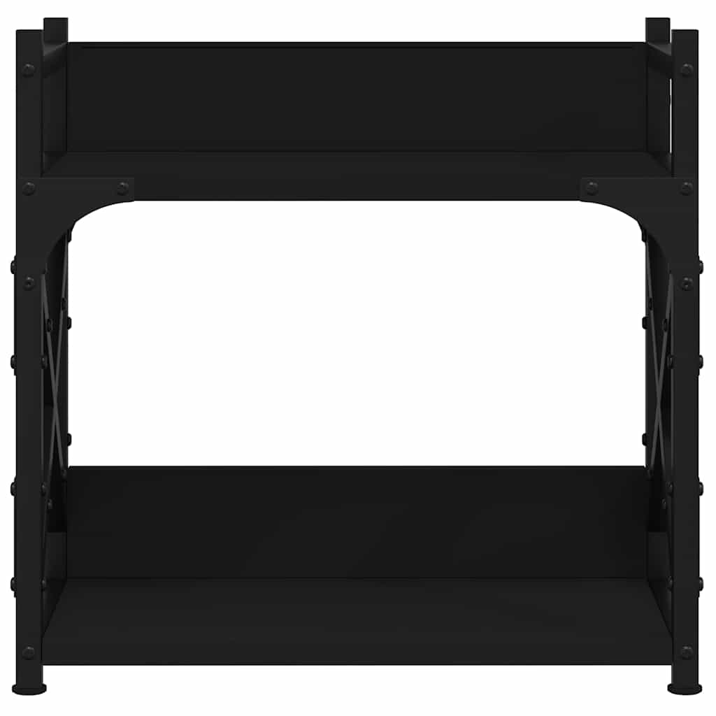 Printer Stand 2-Tier Black 15.7"x7.9"x15.7" Engineered Wood