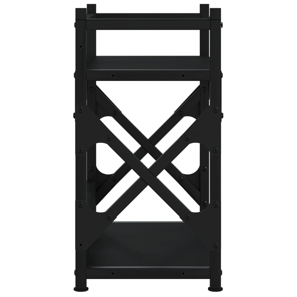 Printer Stand 2-Tier Black 15.7"x7.9"x15.7" Engineered Wood