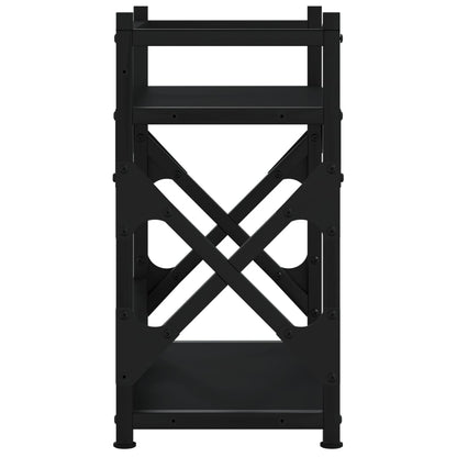 Printer Stand 2-Tier Black 15.7"x7.9"x15.7" Engineered Wood