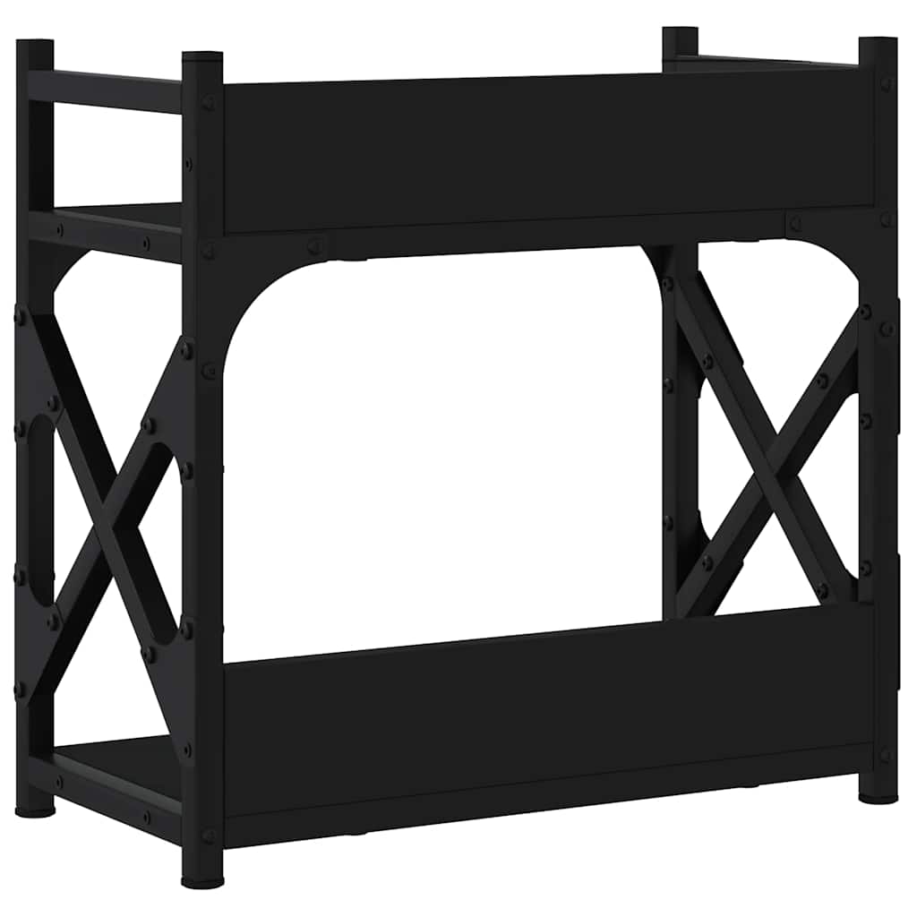 Printer Stand 2-Tier Black 15.7"x7.9"x15.7" Engineered Wood