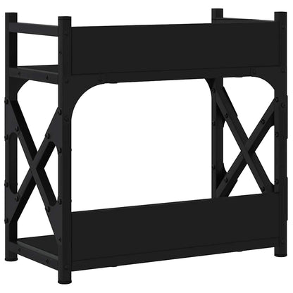 Printer Stand 2-Tier Black 15.7"x7.9"x15.7" Engineered Wood