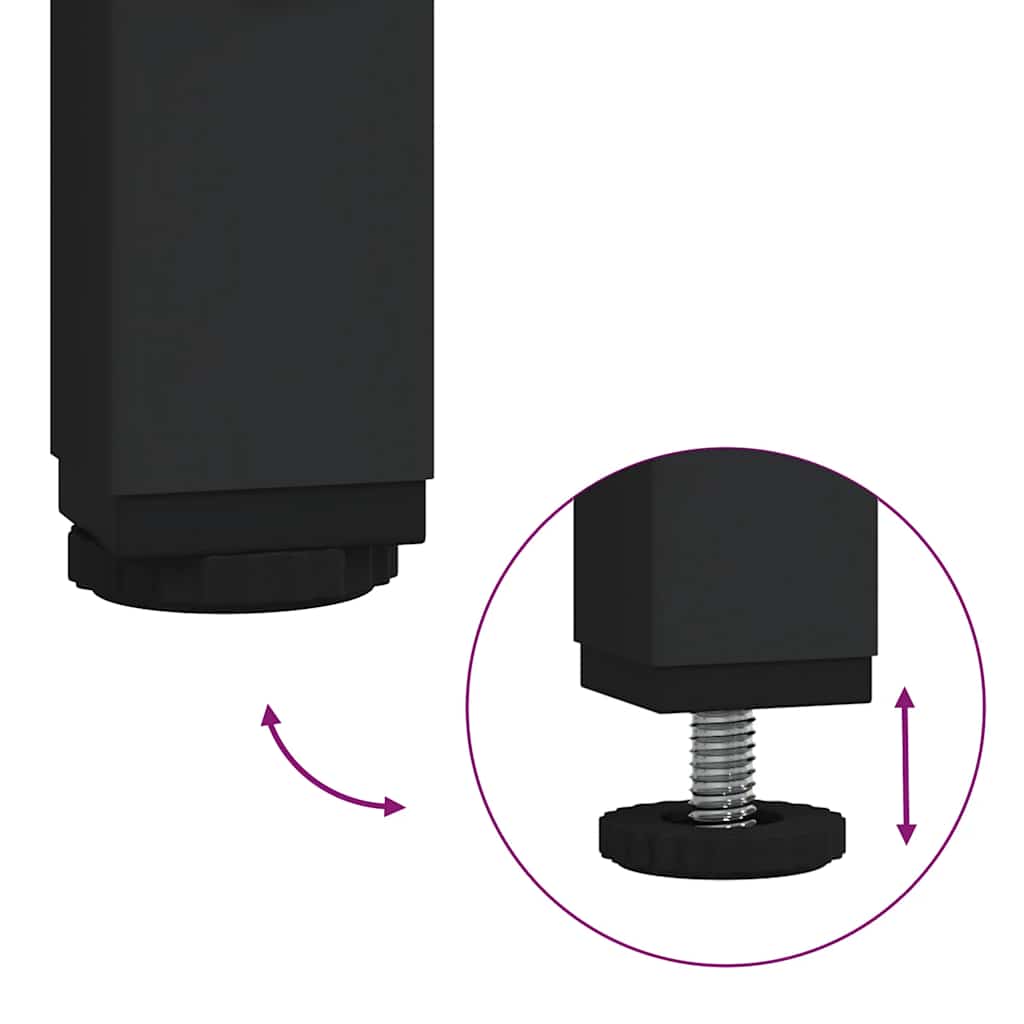 Printer Stand 2-Tier Black 15.7"x7.9"x15.7" Engineered Wood