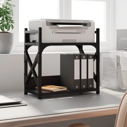 Printer Stand 2-Tier Black 15.7"x7.9"x15.7" Engineered Wood