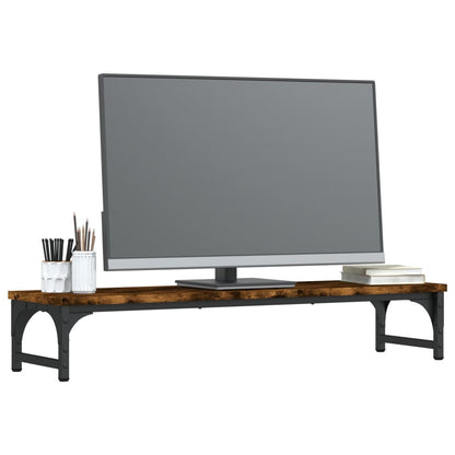 Monitor Stand Smoked Oak 33.5"x9.1"x6.1" Engineered Wood