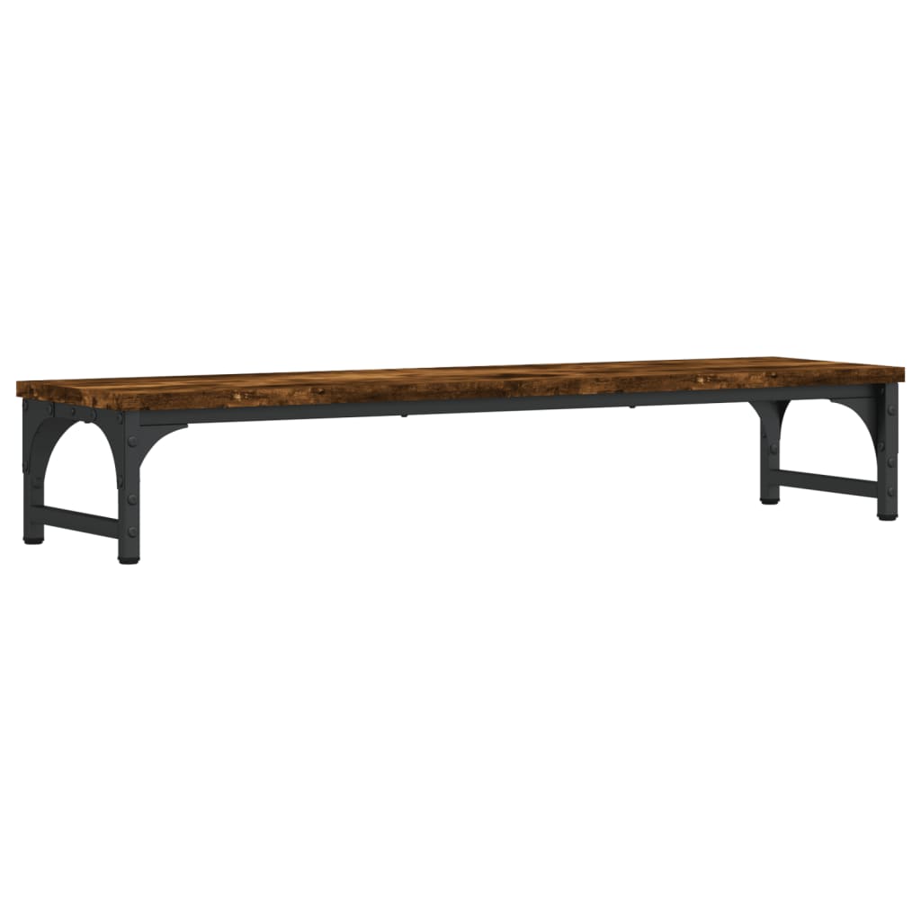 Monitor Stand Smoked Oak 33.5"x9.1"x6.1" Engineered Wood