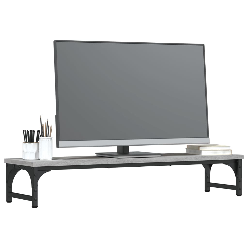 Monitor Stand Gray Sonoma 33.5"x9.1"x6.1" Engineered Wood
