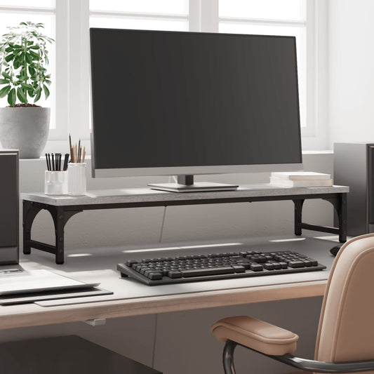 Monitor Stand Gray Sonoma 33.5"x9.1"x6.1" Engineered Wood