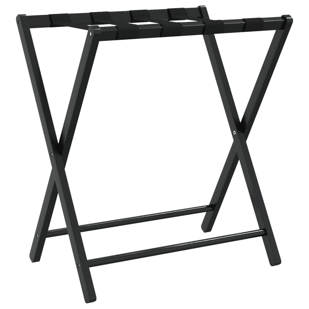 Luggage Rack Black 27"x15"x22.8" Bamboo
