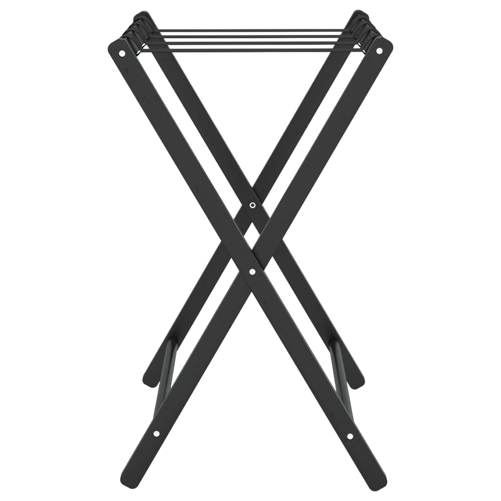 Luggage Rack Black 27"x15"x22.8" Bamboo