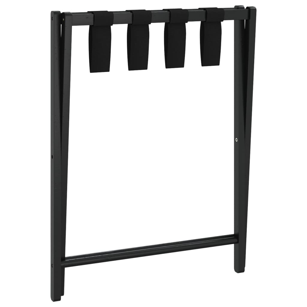 Luggage Rack Black 27"x15"x22.8" Bamboo