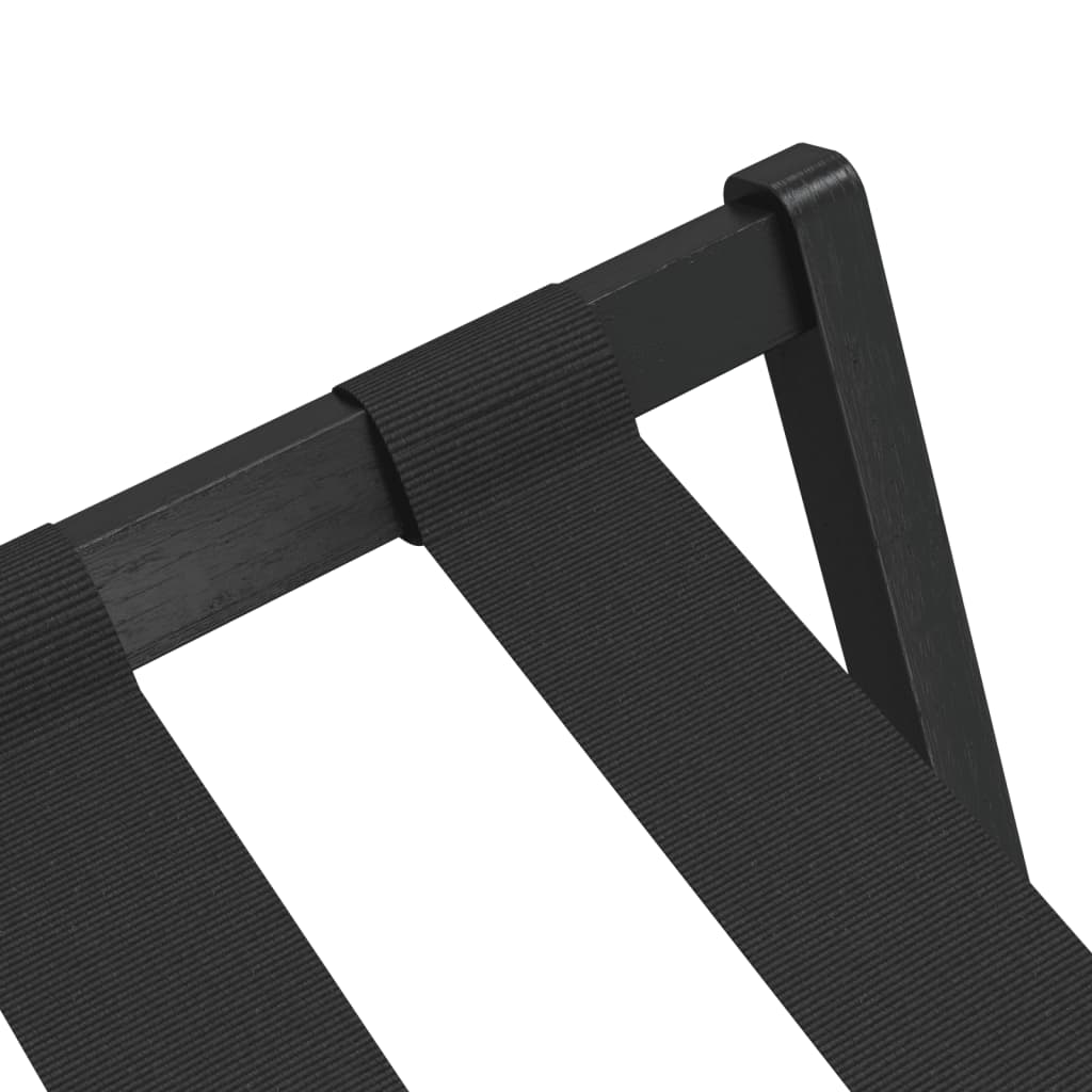 Luggage Rack Black 27"x15"x22.8" Bamboo