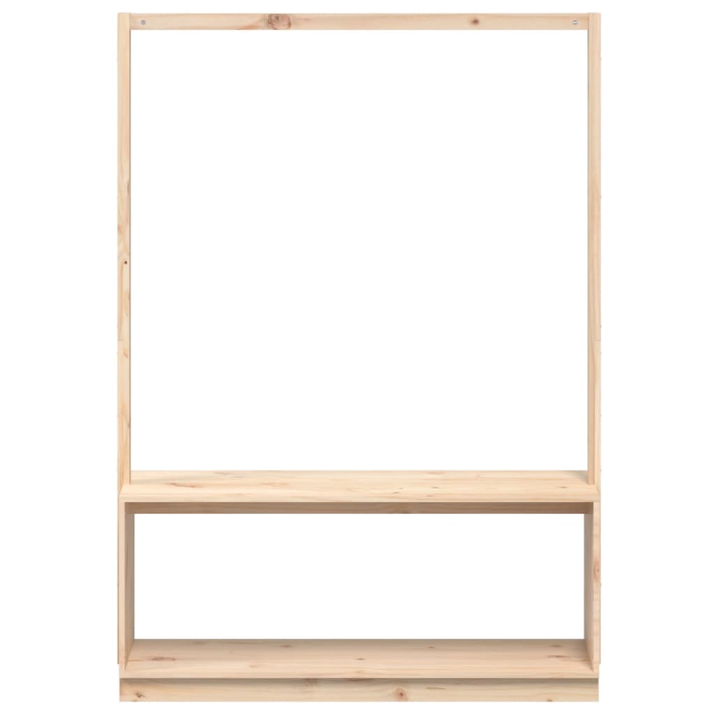 Clothes Rack Natural Pine Solid pine wood (untreated) Compact