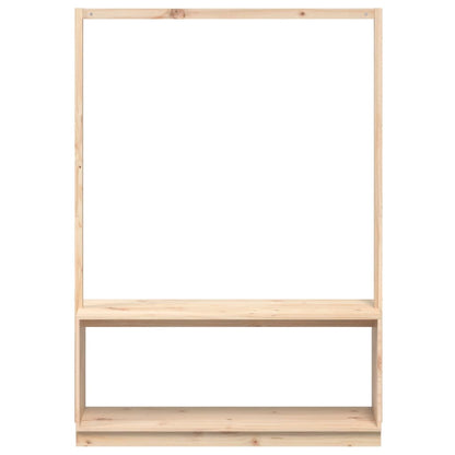 Clothes Rack Natural Pine Solid pine wood (untreated) Compact