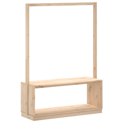 Clothes Rack Natural Pine Solid pine wood (untreated) Compact