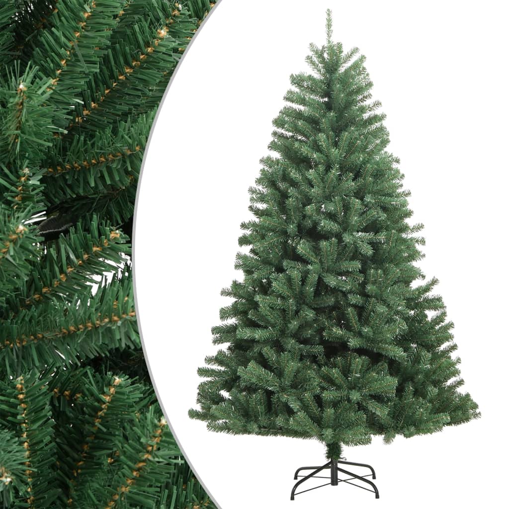 Artificial Hinged Christmas Tree with Stand Green 94.5"