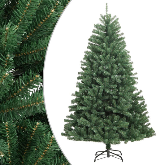 Artificial Hinged Christmas Tree with Stand Green 94.5"