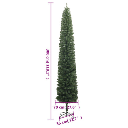 Slim Christmas Tree with Stand 118.1" PVC