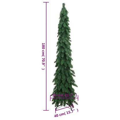 Artificial Christmas Tree Green PVC, Metal 70.9 in