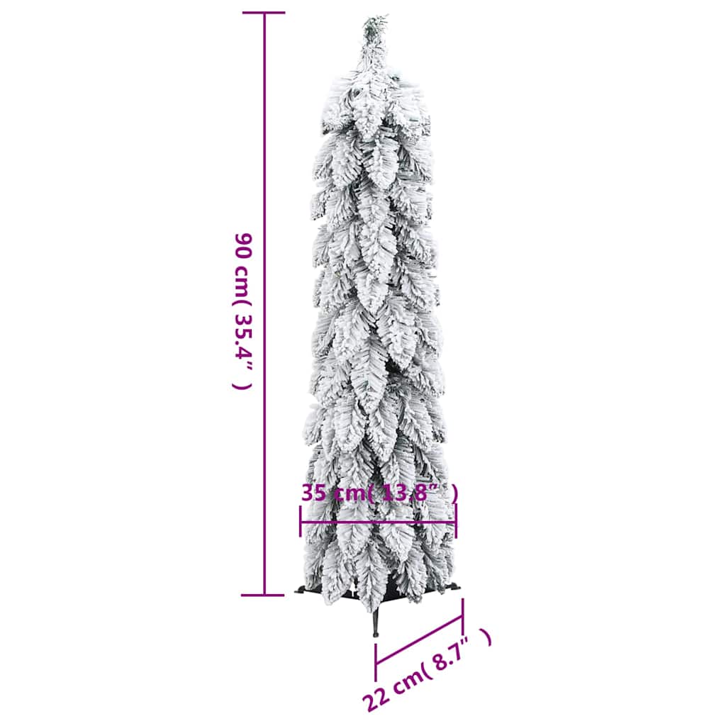 Artificial Christmas Tree Green and white PVC, plastic Small