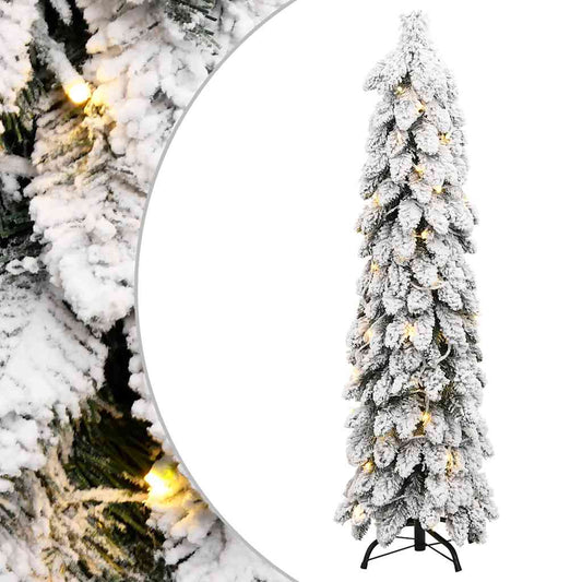 Artificial Christmas Tree Green and White PVC 47.2 in Faux Tree