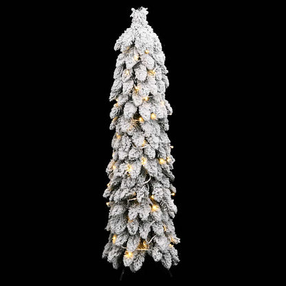 Artificial Christmas Tree Green and White PVC 47.2 in Faux Tree
