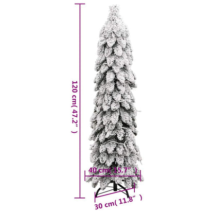 Artificial Christmas Tree Green and White PVC 47.2 in Faux Tree