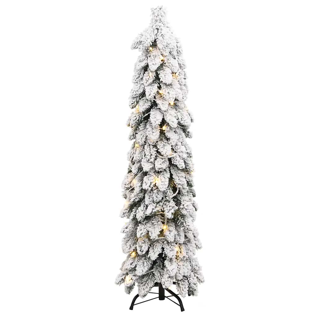 Artificial Christmas Tree Green and White PVC 47.2 in Faux Tree