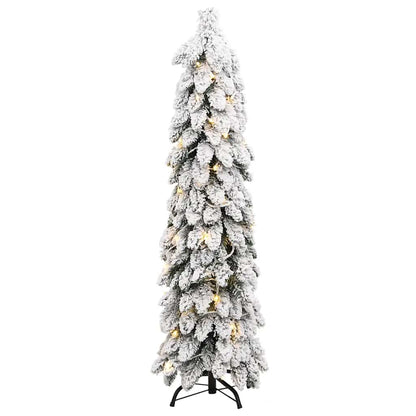 Artificial Christmas Tree Green and White PVC 47.2 in Faux Tree