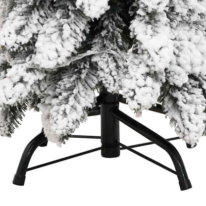 Artificial Pre-lit Christmas Tree with 80 LEDs and Flocked Snow 59.1"