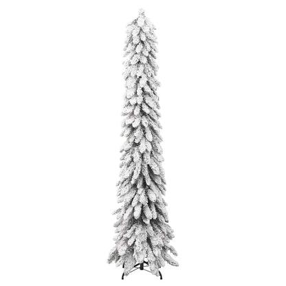 Artificial Pre-lit Christmas Tree with 100 LEDs and Flocked Snow 70.9"