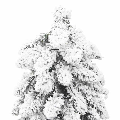 Artificial Pre-lit Christmas Tree with 100 LEDs and Flocked Snow 70.9"