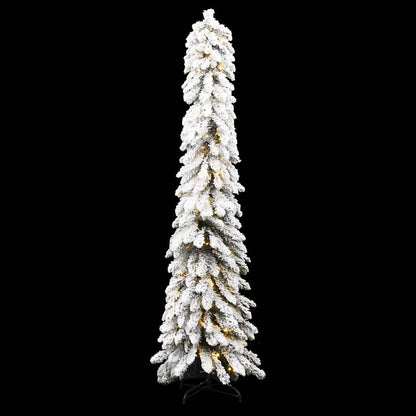 Artificial Christmas Tree Green and white PVC, Metal 82.7 in tall