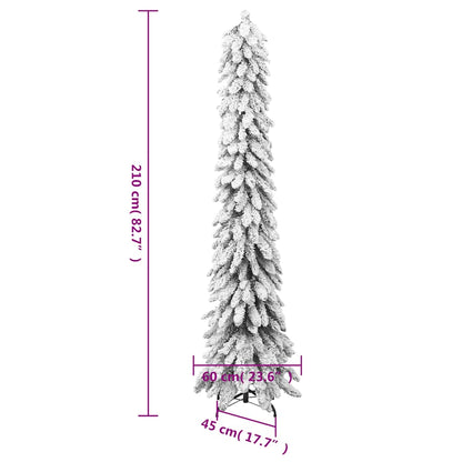 Artificial Christmas Tree Green and white PVC, Metal 82.7 in tall
