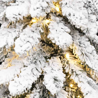 Artificial Christmas Tree Green and white PVC, Metal 82.7 in tall