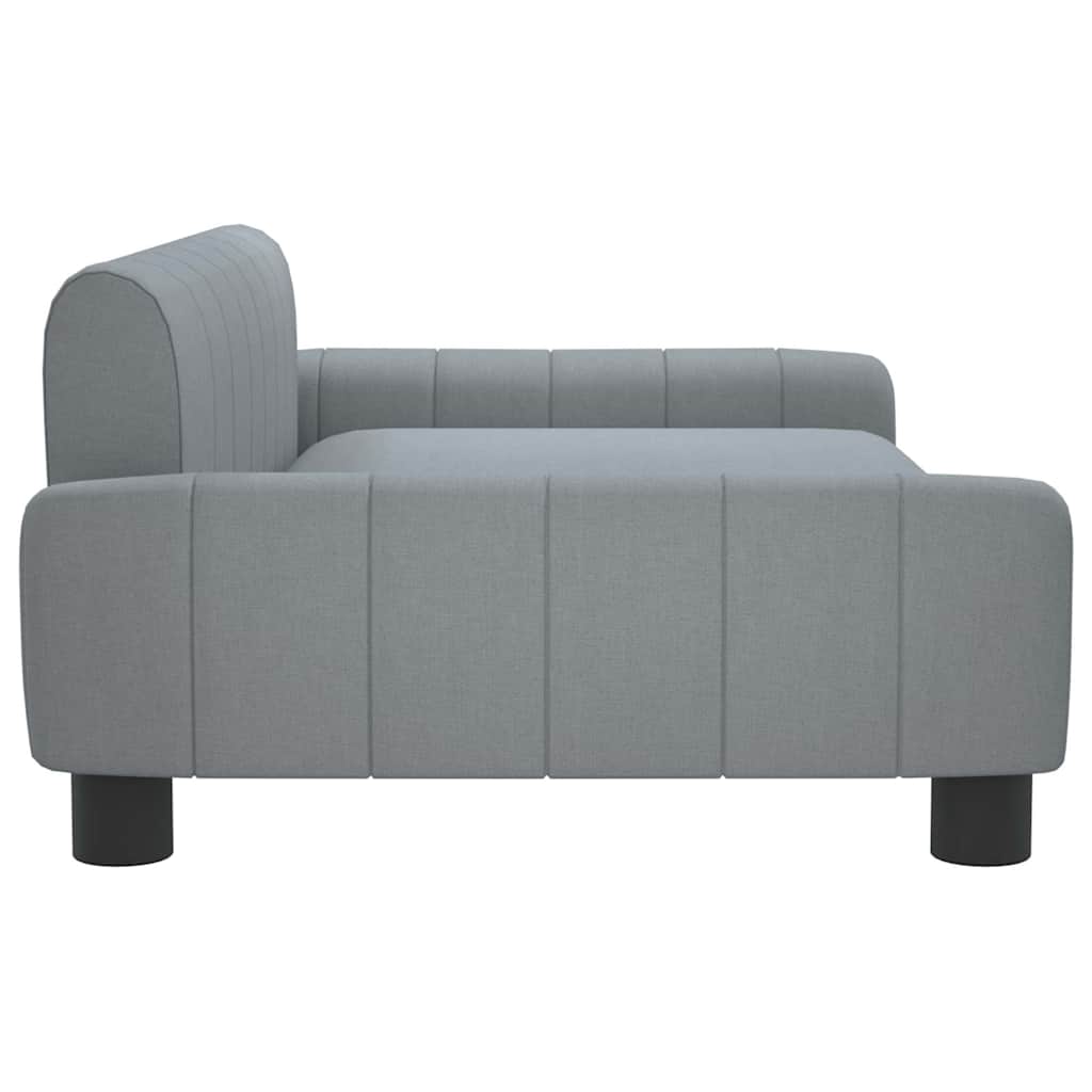 Kids Sofa Light Grey Fabric (100% polyester), solid pine wood, foam