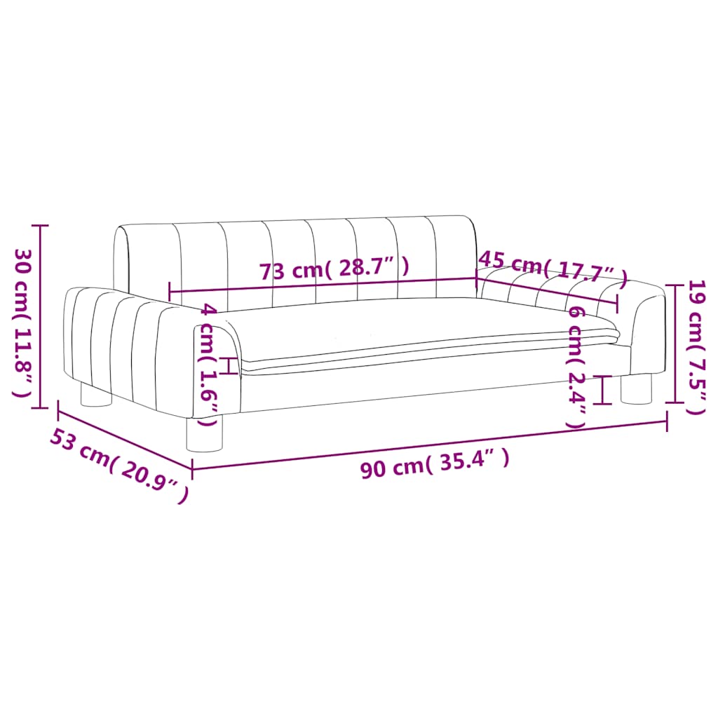 Kids Sofa Light Grey Fabric (100% polyester), solid pine wood, foam