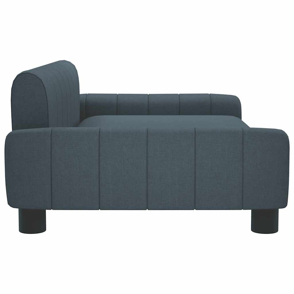 Kids Sofa Dark Grey Polyester, Solid Pine Wood, Foam Mini Durable