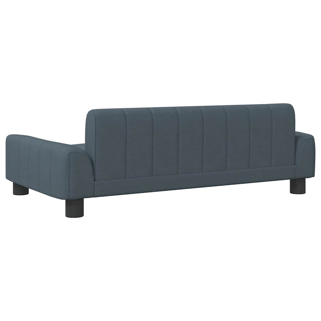 Kids Sofa Dark Grey Polyester, Solid Pine Wood, Foam Mini Durable
