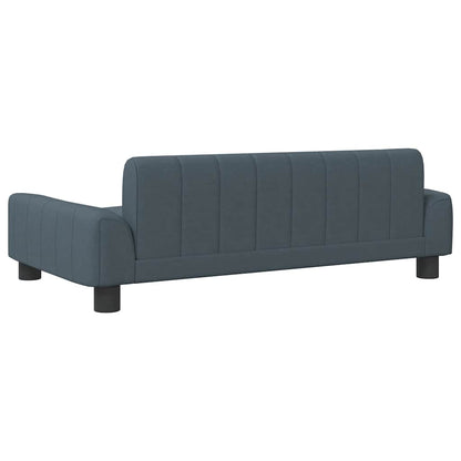Kids Sofa Dark Grey Polyester, Solid Pine Wood, Foam Mini Durable