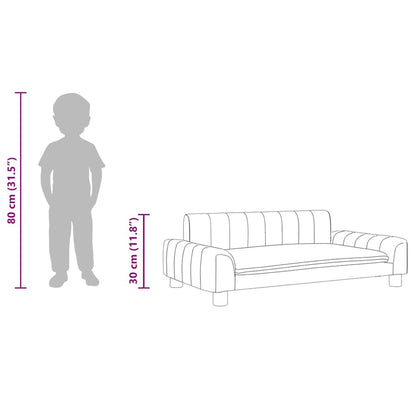 Kids Sofa Black Solid pine wood frame, polyester fabric, foam filling